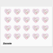 Cœur Sticker Fairy Princess Anniversaire (Feuille)