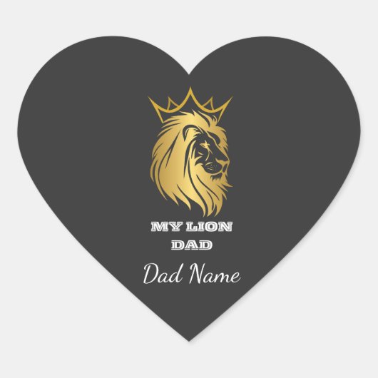 Cœur sticker Father's Day gift for dad  (Devant)