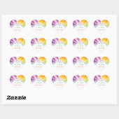Cœur Sticker favori pour mariage avec Sunburst rayé arc (Feuille)