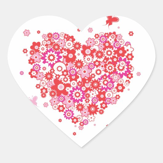 Cœur Sticker Flower Heart 1 (Devant)