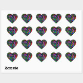 Cœur Sticker fractal (Feuille)