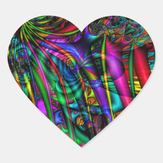Cœur Sticker fractal (Devant)