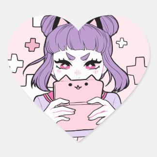Cœur Sticker Gamer Grrl