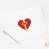 Cœur Sticker Gold Cross Heart (Enveloppe)