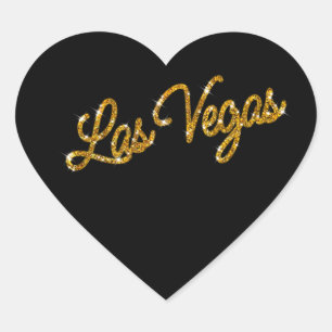 Cœur Sticker Gold Las Vegas