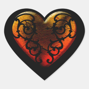 Cœur Sticker Halloween Filigree Goth Heart
