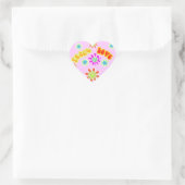 Cœur Sticker hippie des années 60 (Sac)