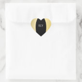 Cœur Sticker ILY Gold et Black (Sac)