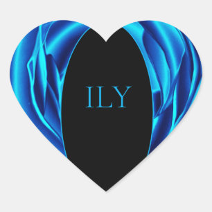 Cœur Sticker "ILY" - Un design moderne