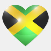 Cœur Sticker jamaïcain (Devant)