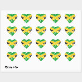 Cœur Sticker jamaïcain (Feuille)
