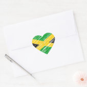 Cœur Sticker jamaïcain (Enveloppe)