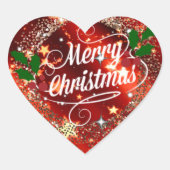 Cœur Sticker Joyeux Noël (Devant)