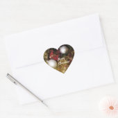 Cœur Sticker Joyeux Noël (Enveloppe)