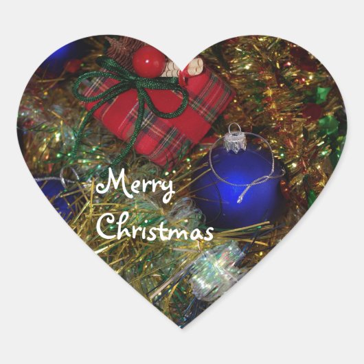 Cœur Sticker Joyeux Noël (Devant)
