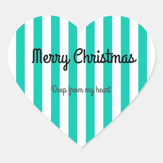 Cœur Sticker Joyeux Noël (Devant)
