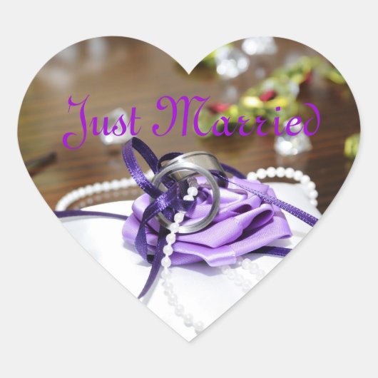 Cœur Sticker juste marié (Devant)