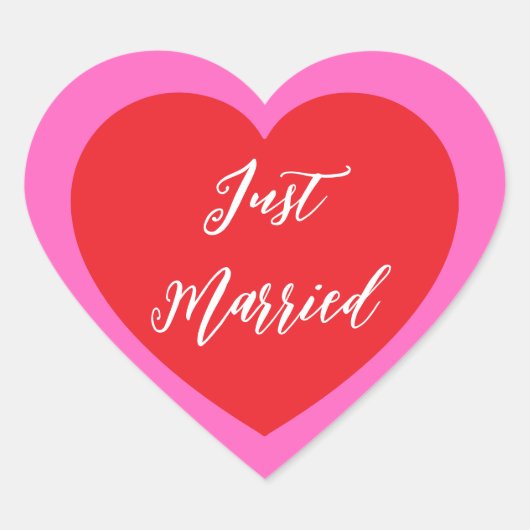 Cœur Sticker juste marié (Devant)