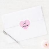 Cœur Sticker juste marié (Enveloppe)