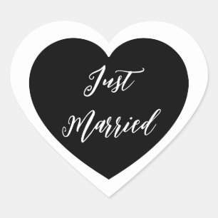 Cœur Sticker juste marié