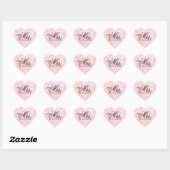 Cœur Sticker - Lit Pink Glit Heart Fab futur Mme. (Feuille)