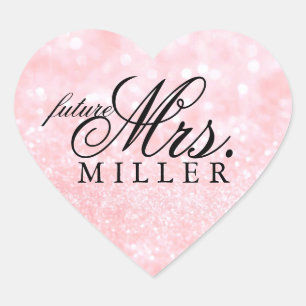Cœur Sticker - Lit Pink Glit Heart Fab futur Mme.