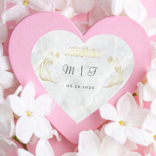 Cœur Sticker Mariage de coeur Bismillah Gold Design