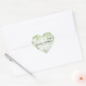 Cœur Sticker Mariage Hydrangea Heart (Enveloppe)