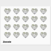 Cœur Sticker Mariage Hydrangea Heart (Feuille)