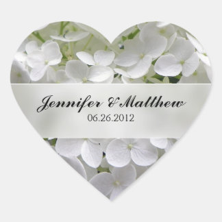 Cœur Sticker Mariage Hydrangea Heart