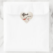 Cœur Sticker Mariage LOVE FLIGHT (Sac)