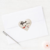 Cœur Sticker Mariage LOVE FLIGHT (Enveloppe)
