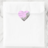 Cœur Sticker mariage Merci (Sac)