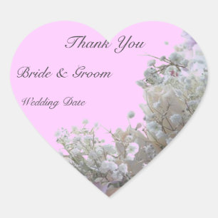Cœur Sticker mariage Merci