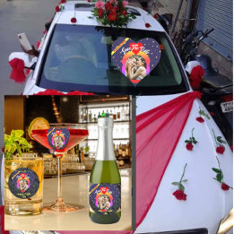 Cœur Sticker Mariage photo personnalisé VIP moderne et