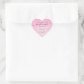 Cœur Sticker Mariage rose (Sac)