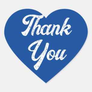 Cœur Sticker Merci bleu coeur