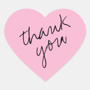 Cœur Sticker Merci Coeur Rose Candy