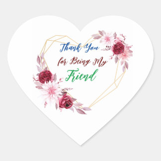 Cœur Sticker Merci pour ami