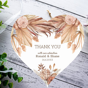 Cœur Sticker Merci pour Mariage