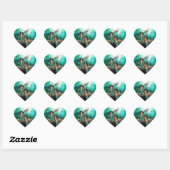 Cœur Sticker Mermaid Twins (Feuille)