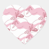 Cœur Sticker Motif minimaliste (Devant)