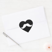 Cœur Sticker Moustache (Enveloppe)
