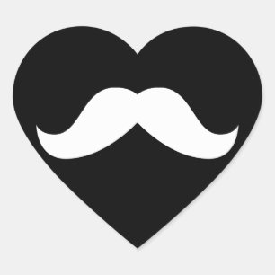Cœur Sticker Moustache