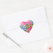 Cœur Sticker Oublie-Moi-Pas (Enveloppe)