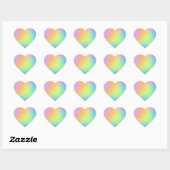Cœur Sticker Pastel Rainbow Gradient (Feuille)