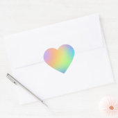 Cœur Sticker Pastel Rainbow Gradient (Enveloppe)