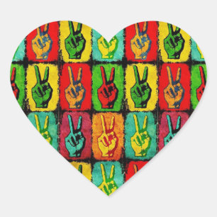 Cœur Sticker Peace Heart