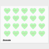 Cœur Sticker personnalisé Green Heart (Feuille)