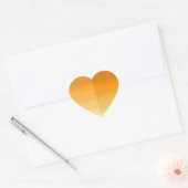 Cœur Sticker Pétale Coeur Orange (Enveloppe)